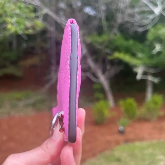 Coachtopia Wavy Zip Card Case with A Keyring 🩷 Bright Magenta 🩷Brand New w/Tags🩷 - Picture 8 of 9